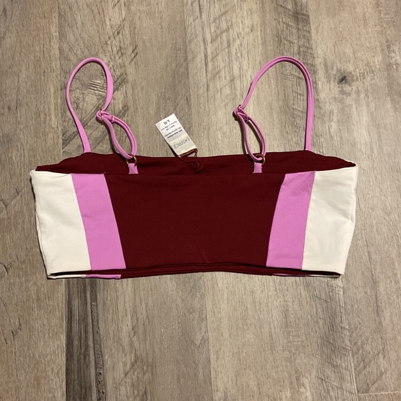 L*Space Rebel Heart Colorblock Bikini Top L - Picture 6 of 8
